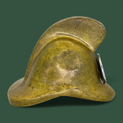 Lancashire County Brass Fireman Helmet Paperweight