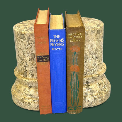Polished Coquina Stone Fossil Bookends | Carved Natural Shell Display