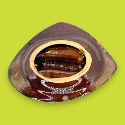 Green Drip Glaze Ashtray - MCM Ashtray - Mid Century Modern