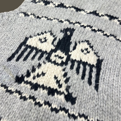 Handmade Cowichan Wool Vest with Eagles - Vintage - Men’s XL