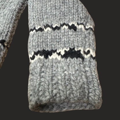 Handmade Cowichan Wool Sweater With Eagles - Mens - X-Large Vintage