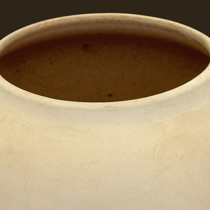 Vintage Nemadji Swirl Pottery Vase Handmade USA Bisque Clay Art