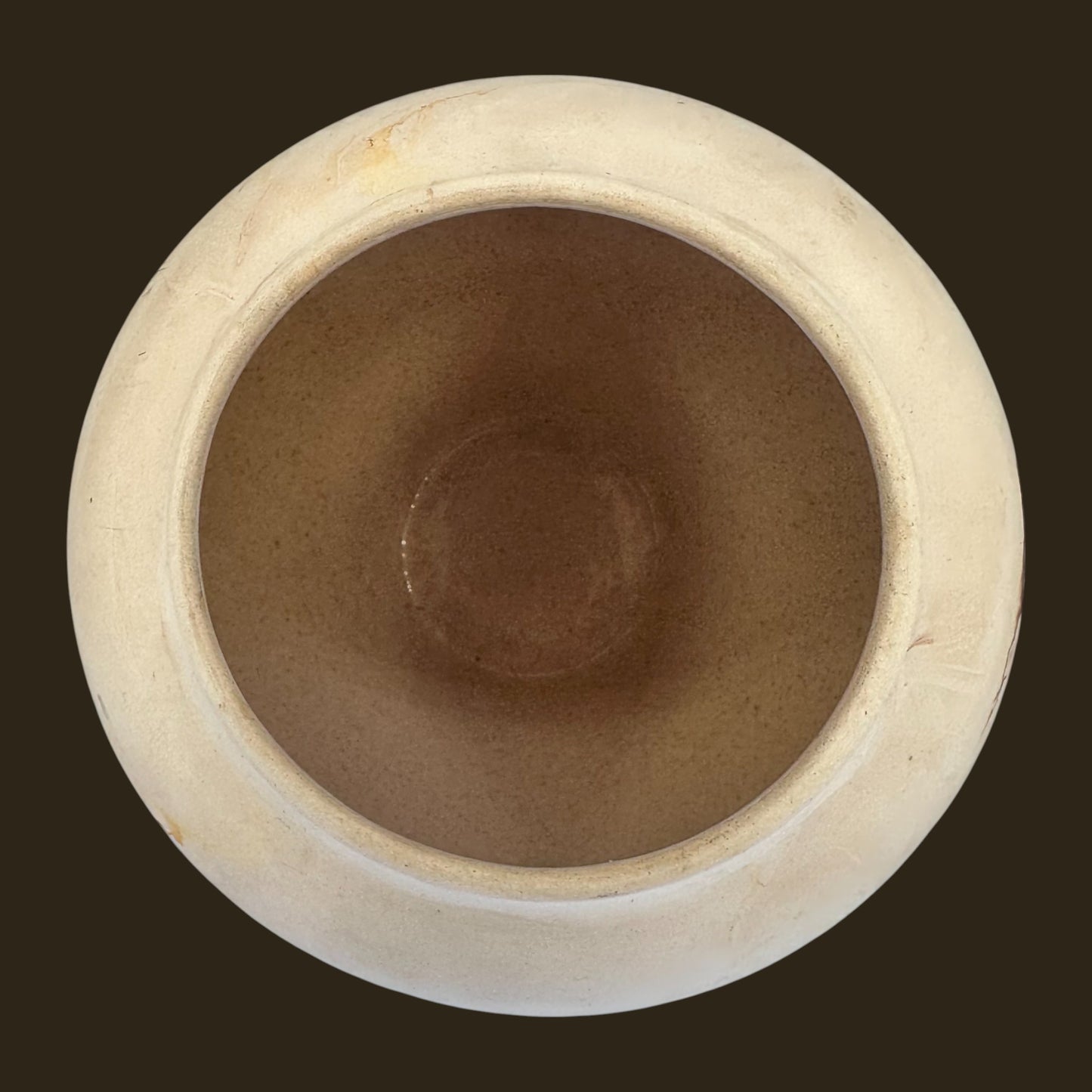 Vintage Nemadji Swirl Pottery Vase Handmade USA Bisque Clay Art