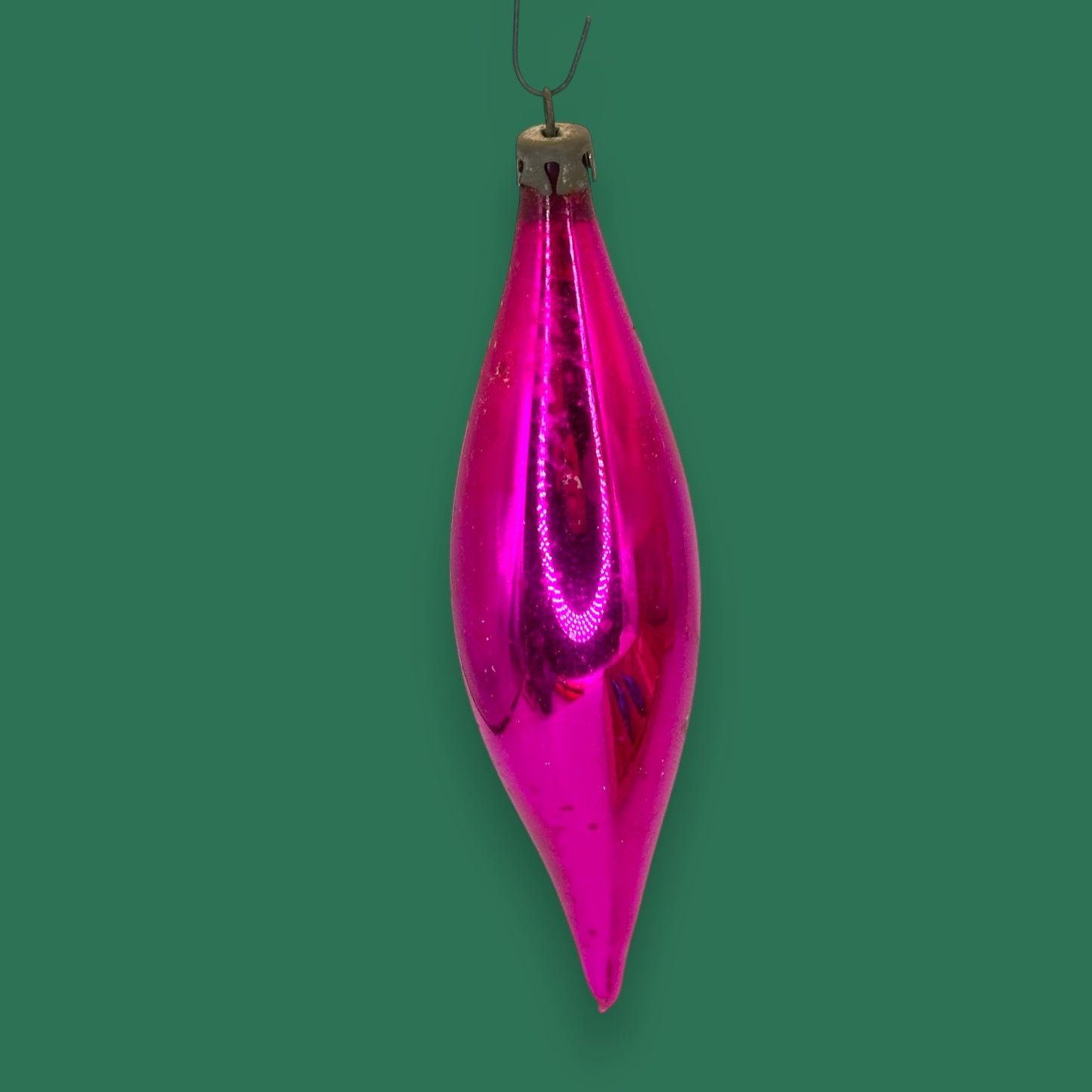 Vintage Rainbow Icicle Christmas Ornaments, Mercury Glass Box Set