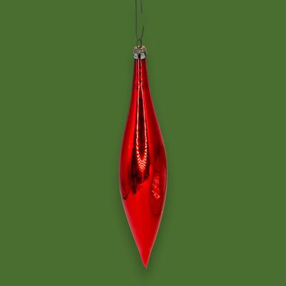 Christmas Teardrop Christmas Ornaments - 6 Piece Box Set - Blue Silver Red Magenta🎄