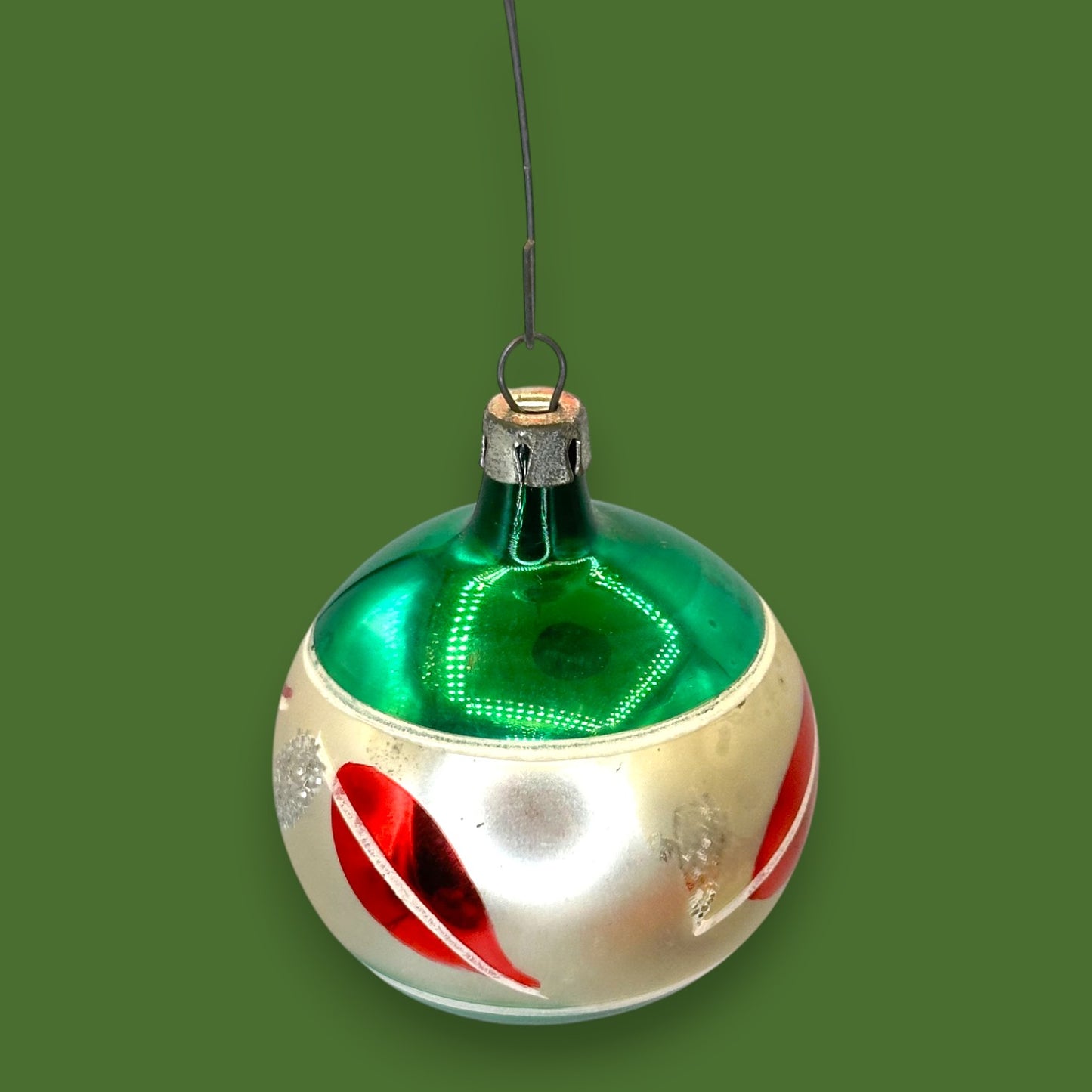 Vintage Santa Land Christmas Ornaments Glass Ball 12 x 2.25" Set with Original Box 🎁 🎄