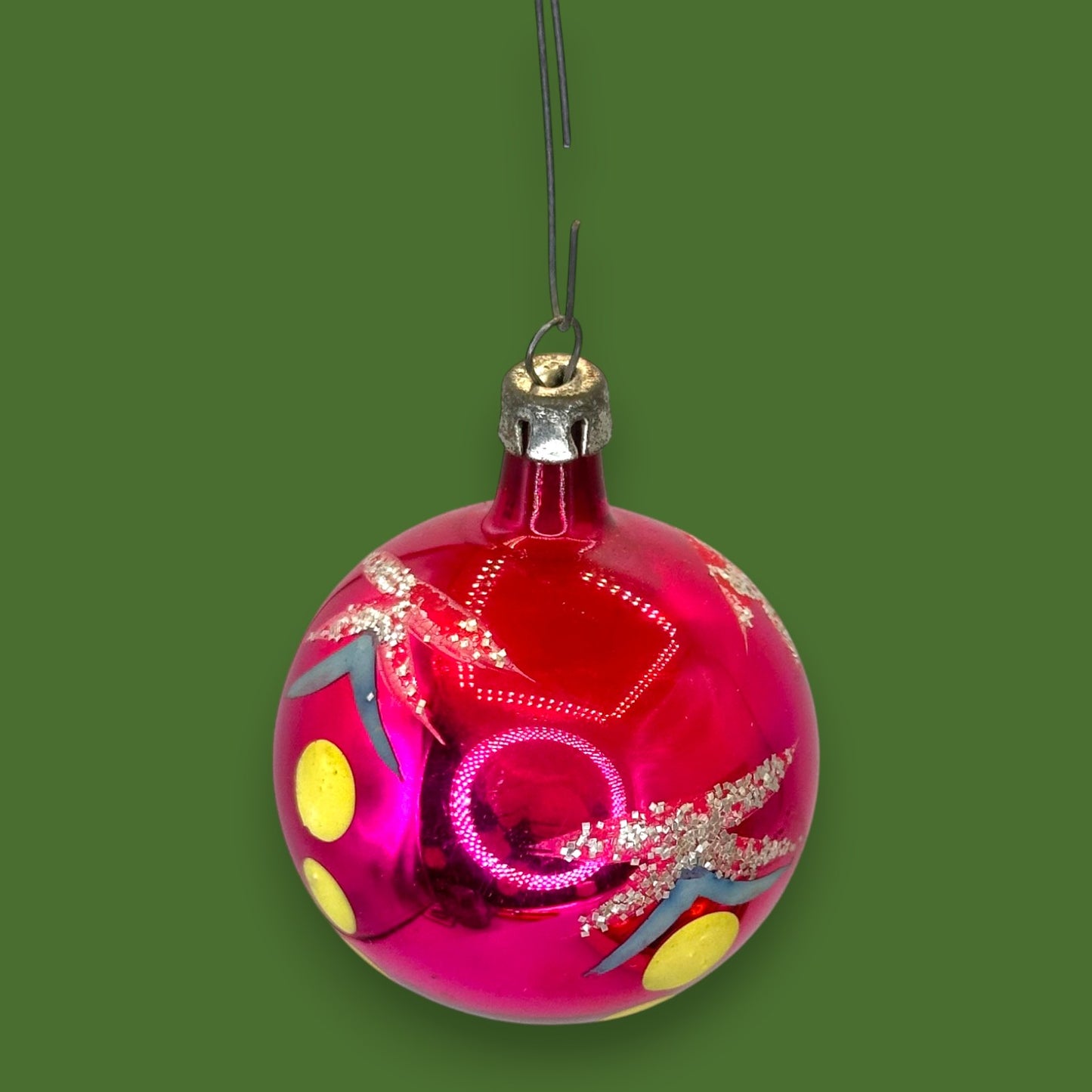 Vintage Santa Land Christmas Ornaments Glass Ball 12 x 2.25" Set with Original Box 🎁 🎄