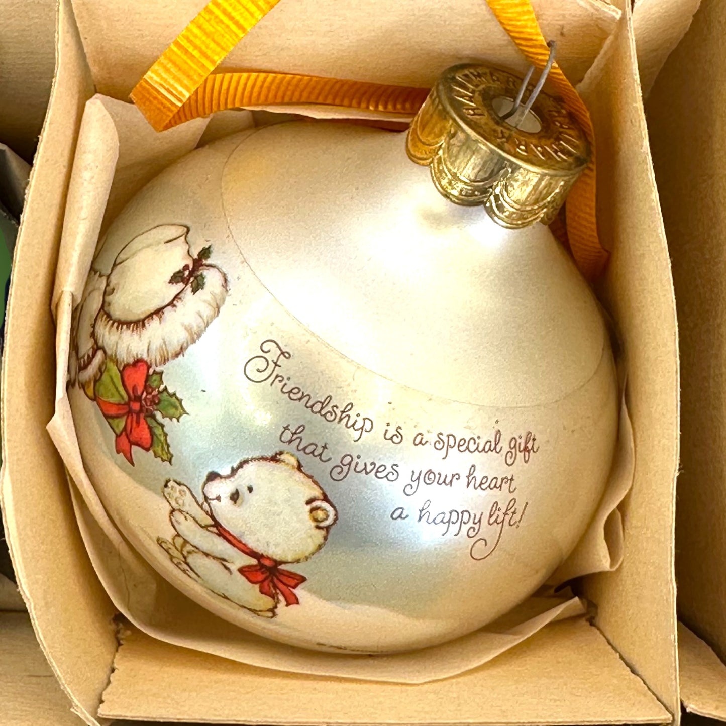 Vintage Box Set Christmas Ornaments, Boules de Noël, Mercury Glass, 6 Count