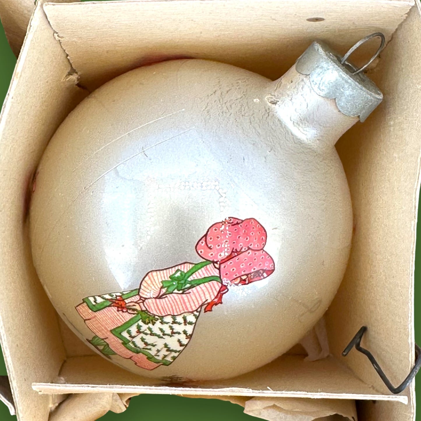 Vintage Box Set Christmas Ornaments, Boules de Noël, Mercury Glass, 6 Count