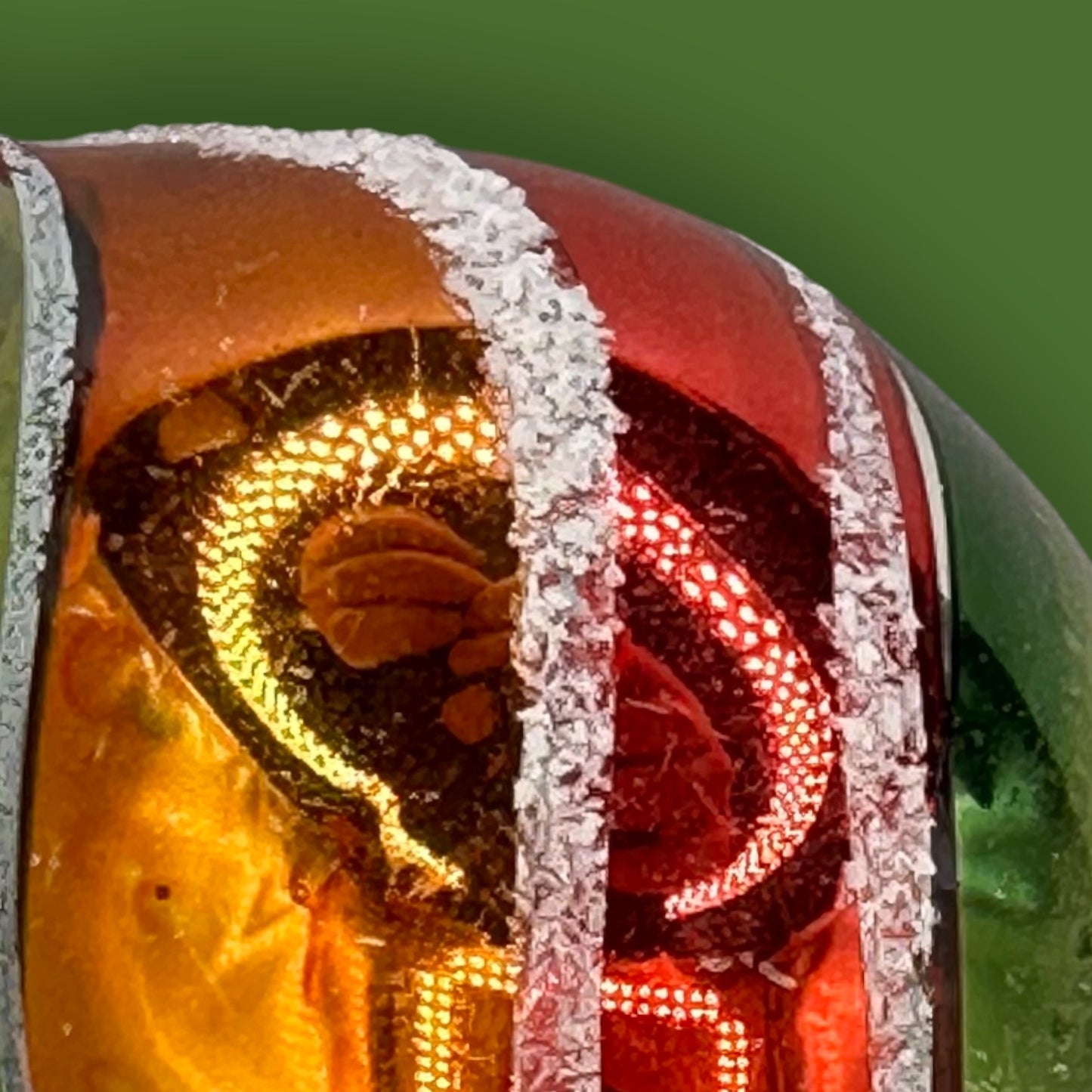 Antique Striped Blown Glass Christmas Ornaments 🎄3"