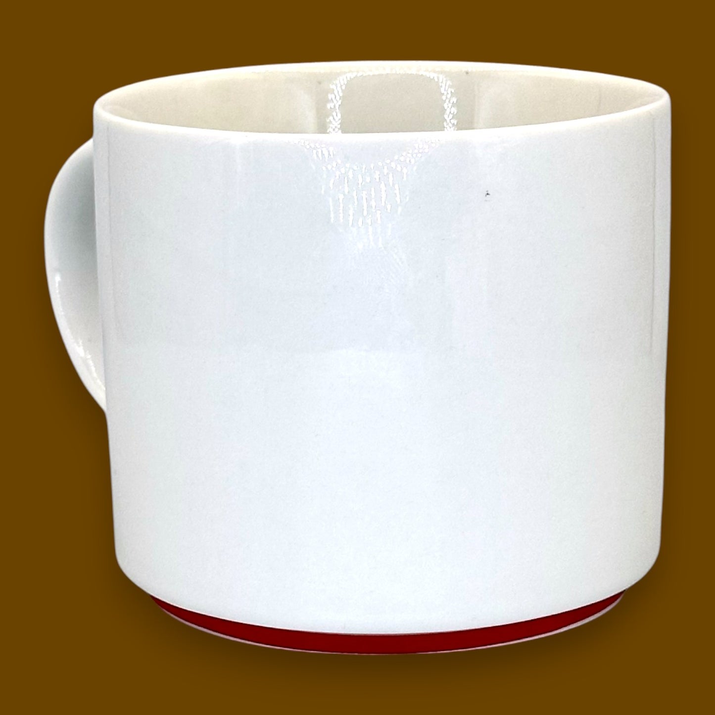 Starbucks White Gold Lettering Ceramic Mug with Red Base Replacement Mug