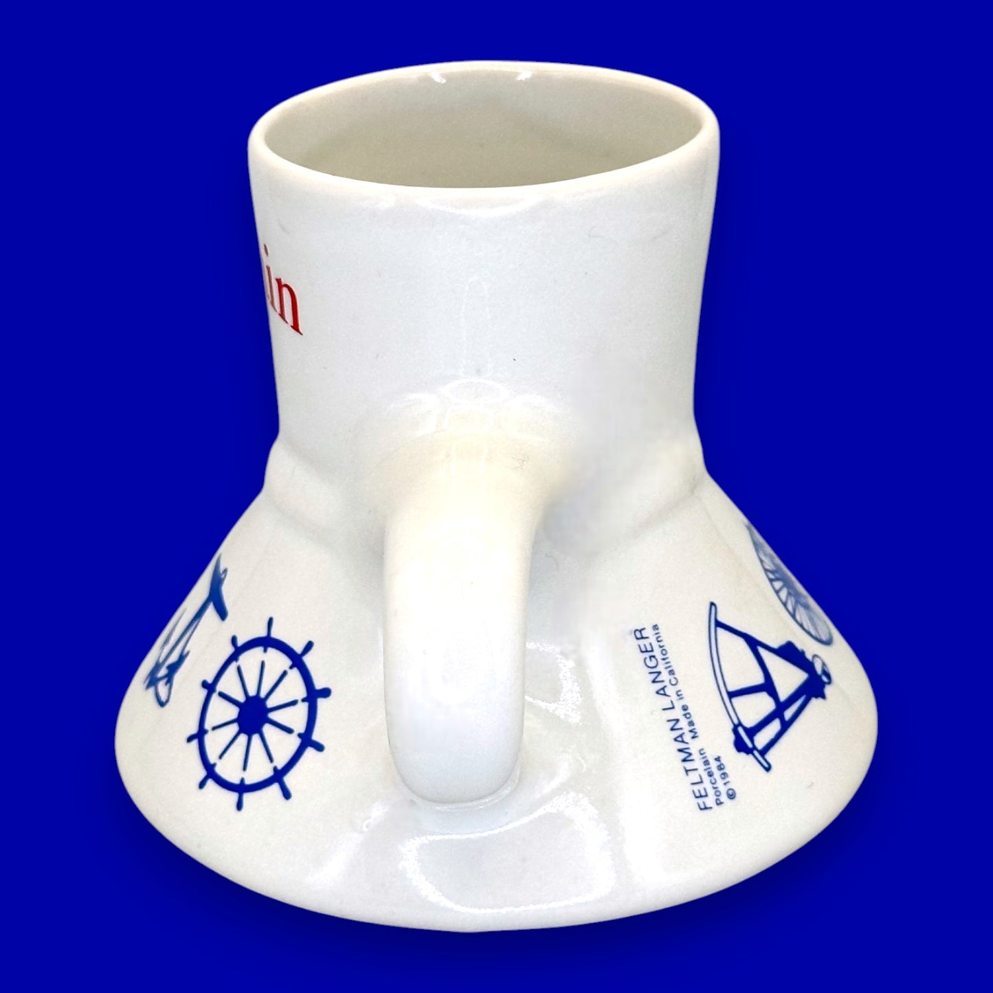 Captain Porcelain No-Spill Nautical Coffee Mug Replacement Mug