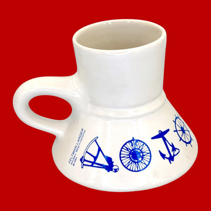 First Mate Porcelain No-Spill Nautical Coffee Mug Replacement Mug