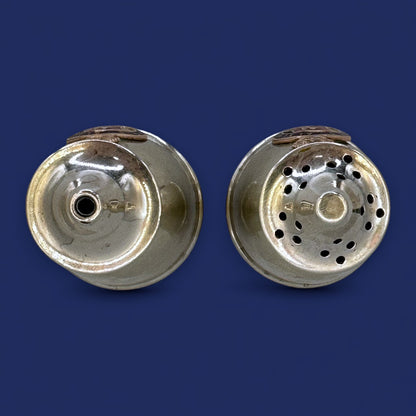 🚢 RMS Alaunia Antique Crested Salt and Pepper Shakers: EPNS Silverplate