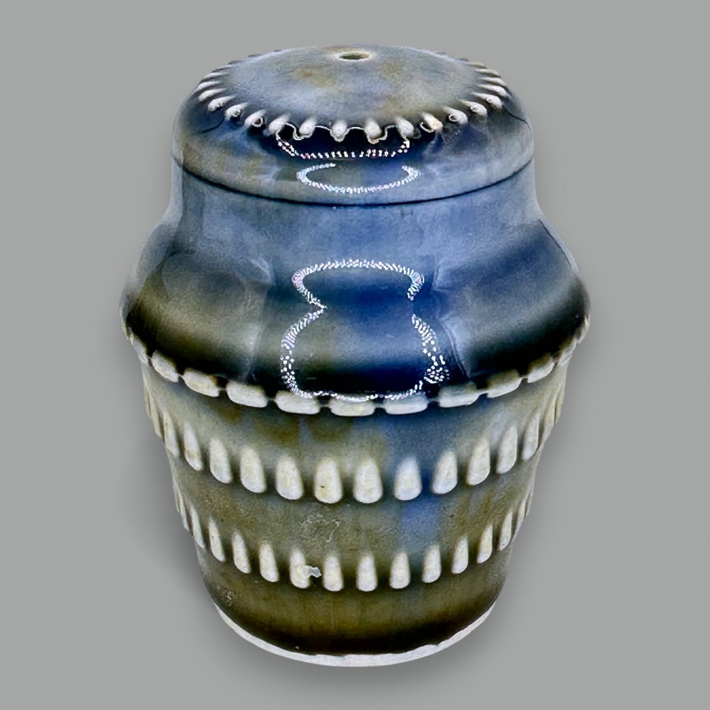 Vintage Wade Irish Porcelain Salt and Pepper Shakers, Blue/Green Glaze