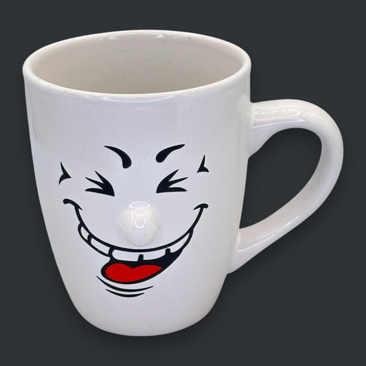 Vintage 3D Nose Winking Smiley Face Replacement Mug, Retro Kitsch 😂