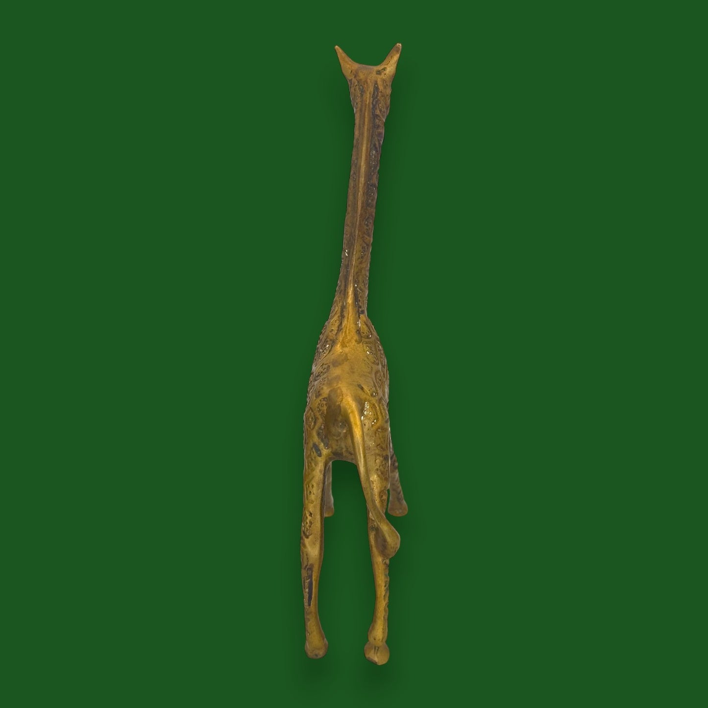 Vintage Solid Brass Giraffe Figurines Pair Made In England Safari Home Decor