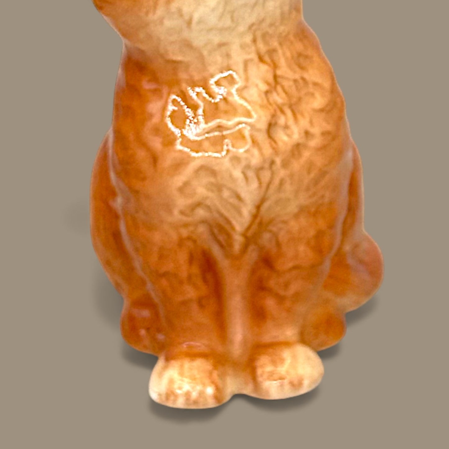 Beswick Ginger Cat Figurine Sitting Lucky Kitten Made in Englan