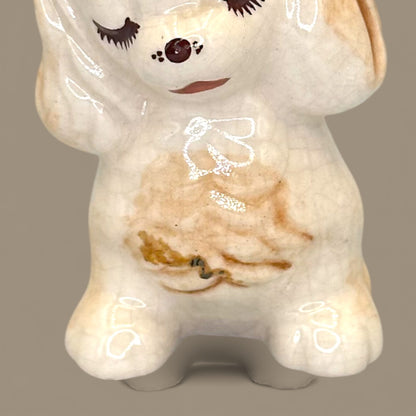 Delco USA Sleepy Eye Spaniel Figurine Ceramic Kitsch Puppy