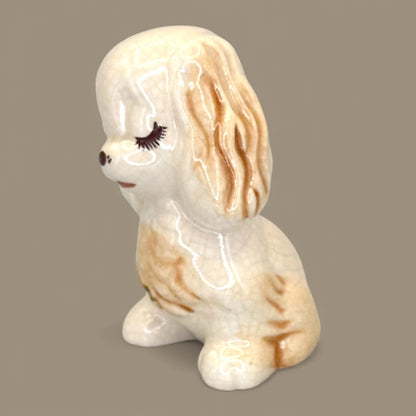 Delco USA Sleepy Eye Spaniel Figurine Ceramic Kitsch Puppy