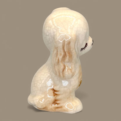 Delco USA Sleepy Eye Spaniel Figurine Ceramic Kitsch Puppy