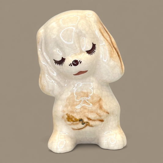 Delco USA Sleepy Eye Spaniel Figurine Ceramic Kitsch Puppy