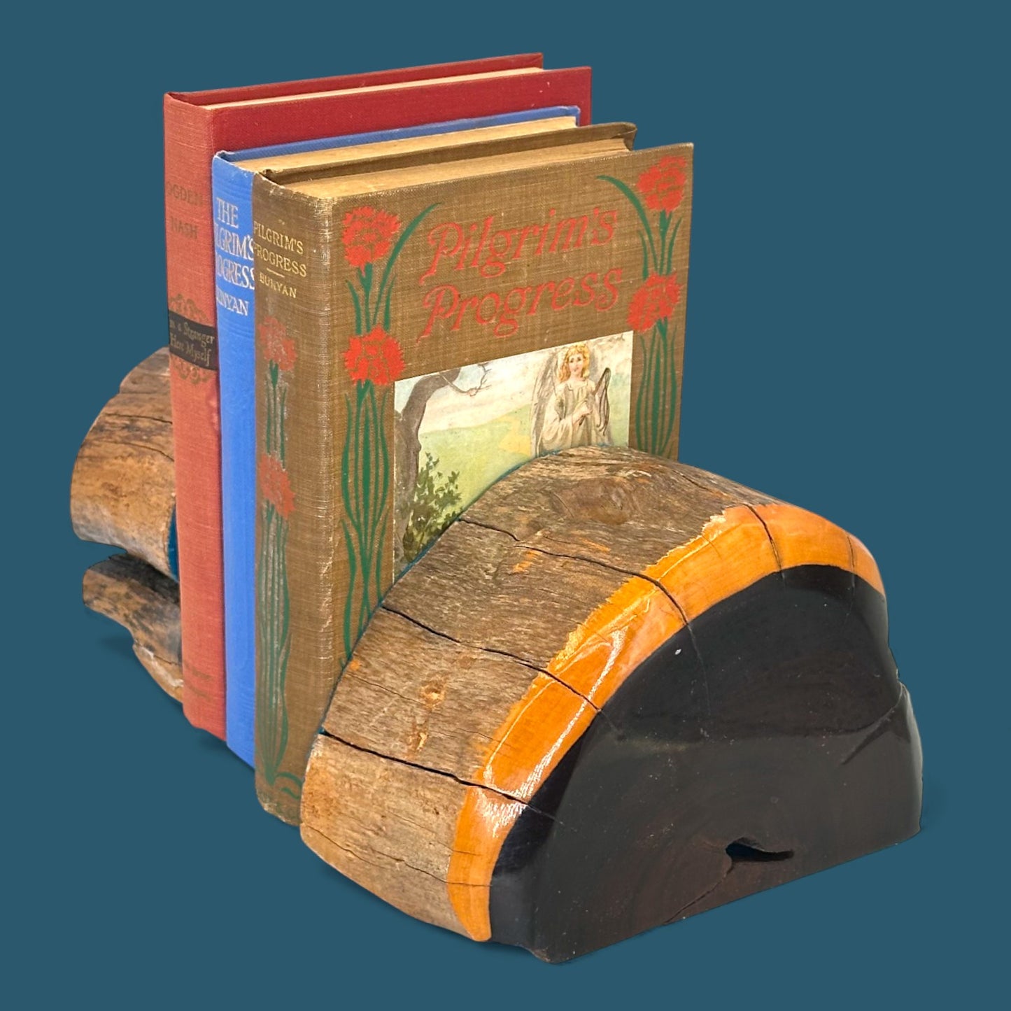 Vintage Australian Mulga Wood Book Ends - Mid Century Pair - Unique