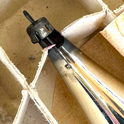 Vintage Shiny Silver Teardrop Christmas Tree Ornaments in Original Box- Mercury Glass