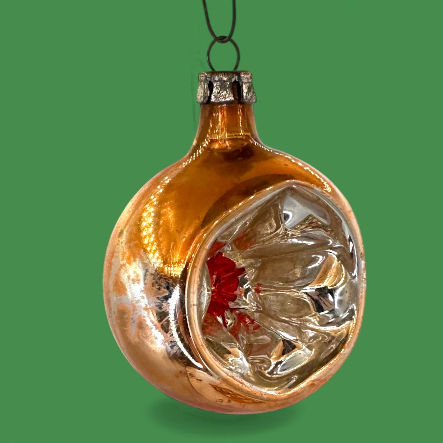 Vintage Shiny Brite Ornaments, 12-piece Set, Retro Christmas Decor - Indents - Mercury Glass