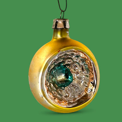 Vintage Shiny Brite Ornaments, 12-piece Set, Retro Christmas Decor - Indents - Mercury Glass