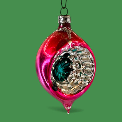 Vintage Shiny Brite Ornaments, 12-piece Set, Retro Christmas Decor - Indents - Mercury Glass