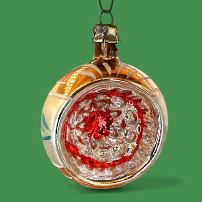 Vintage Shiny Brite Ornaments, 12-piece Set, Retro Christmas Decor - Indents - Mercury Glass