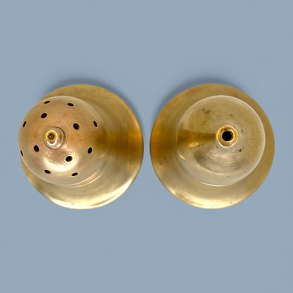 Vintage Brass Bullet Salt and Pepper Shakers
