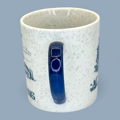 Vintage Solvang California Blue and White Tourist Replacement Mug