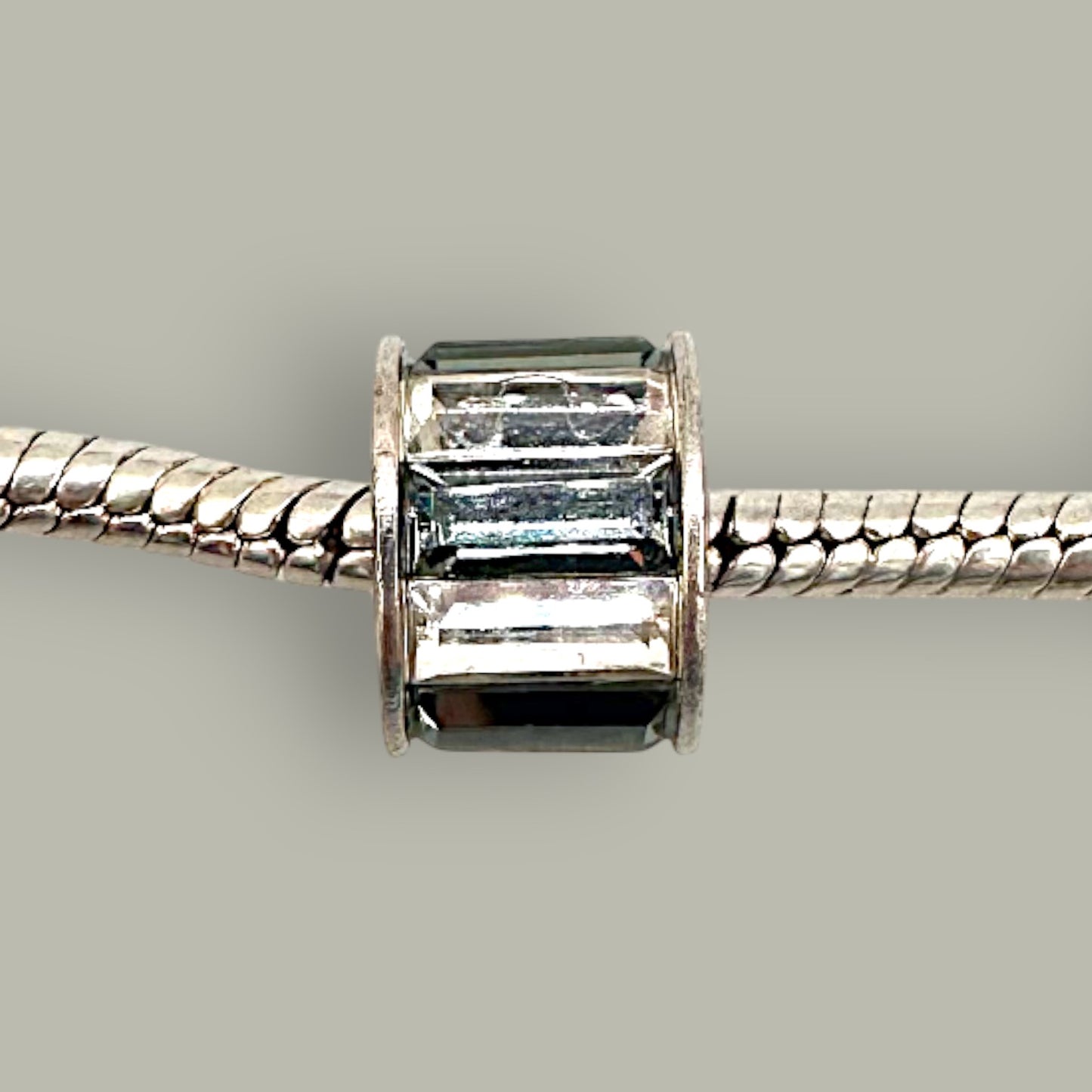 Vintage Sterling Silver Charm Bracelet with Designer Beads - Trail Beads