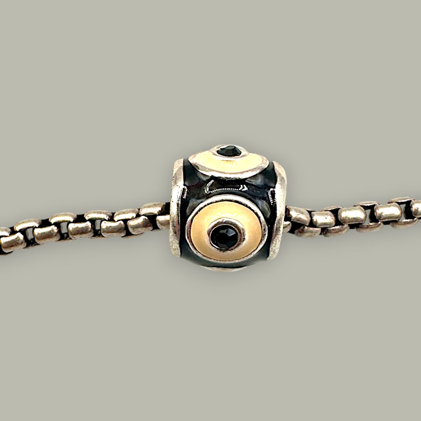 Vintage Sterling Silver 925 Chamilia Charm Bracelet 7.5 Inch