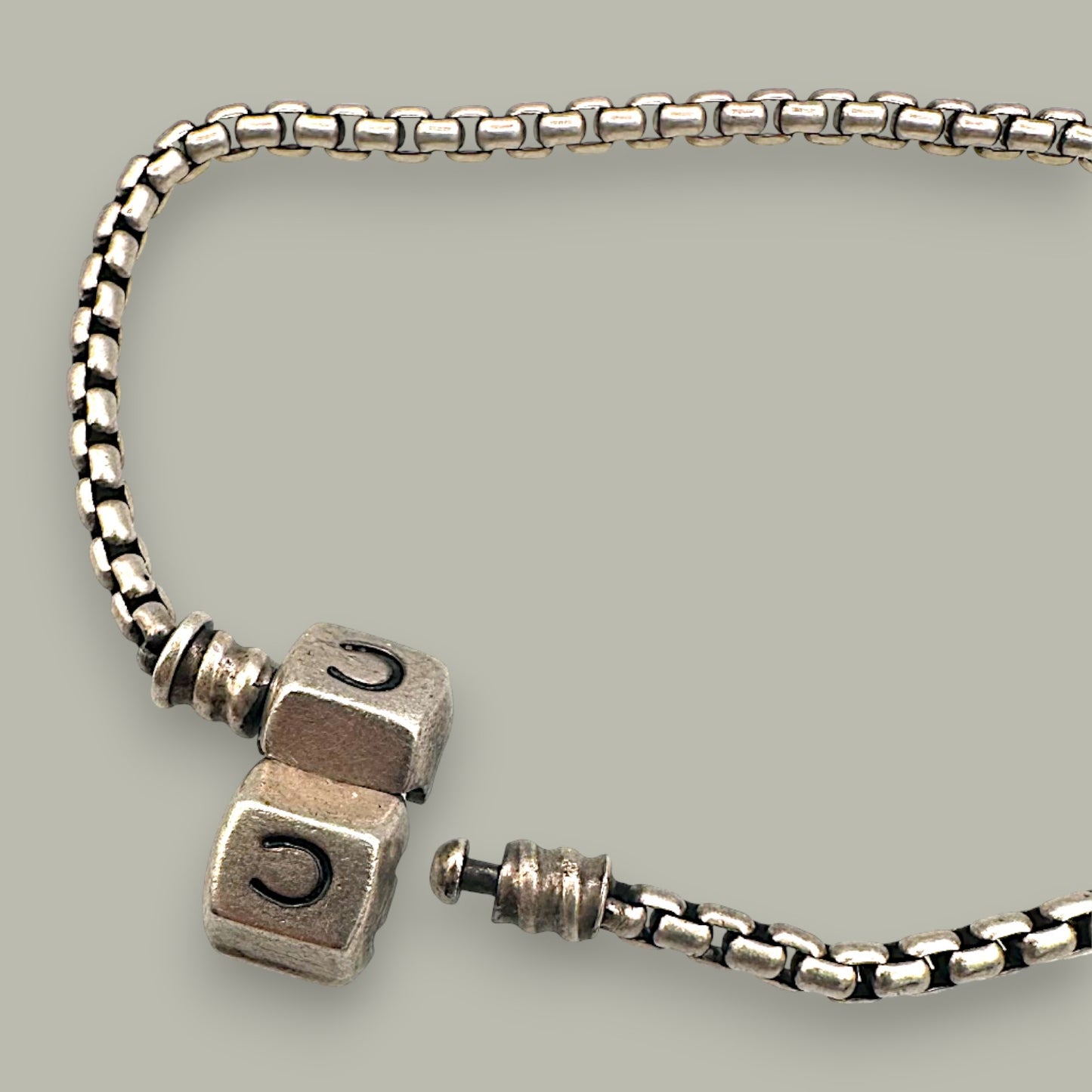 Vintage Sterling Silver 925 Chamilia Charm Bracelet 7.5 Inch