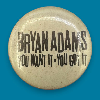 Vintage Rock & Roll Pinback Collection Rush Bryan Adams Roy Orbison Bob Seger