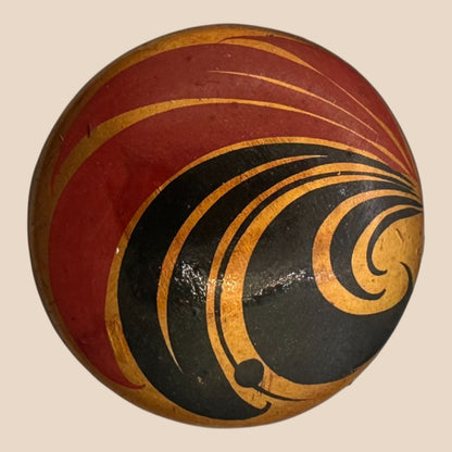 Vintage Soviet Geometric Enamel Pinback Badge (USSR, 1960s)