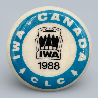 Vintage IWA Canada Labour Union Pinbacks (1988–1991)