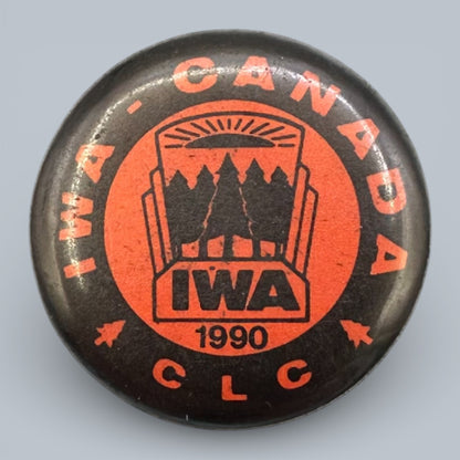Vintage IWA Canada Labour Union Pinbacks (1988–1991)