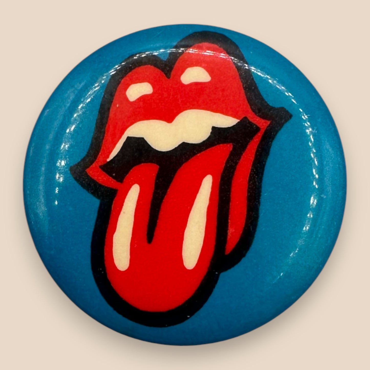 1980s Rolling Stones Tongue Logo Vintage Pinback Set