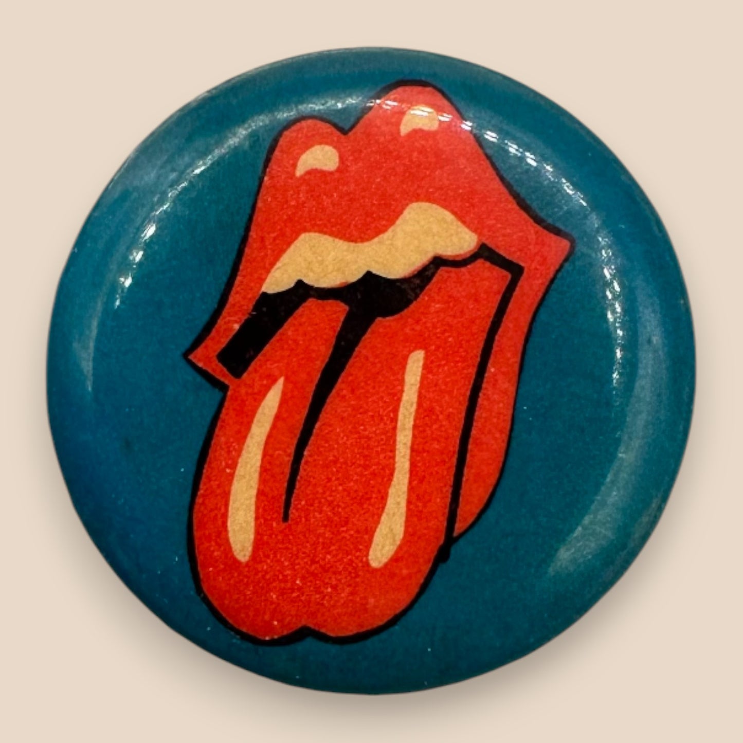 1980s Rolling Stones Tongue Logo Vintage Pinback Set