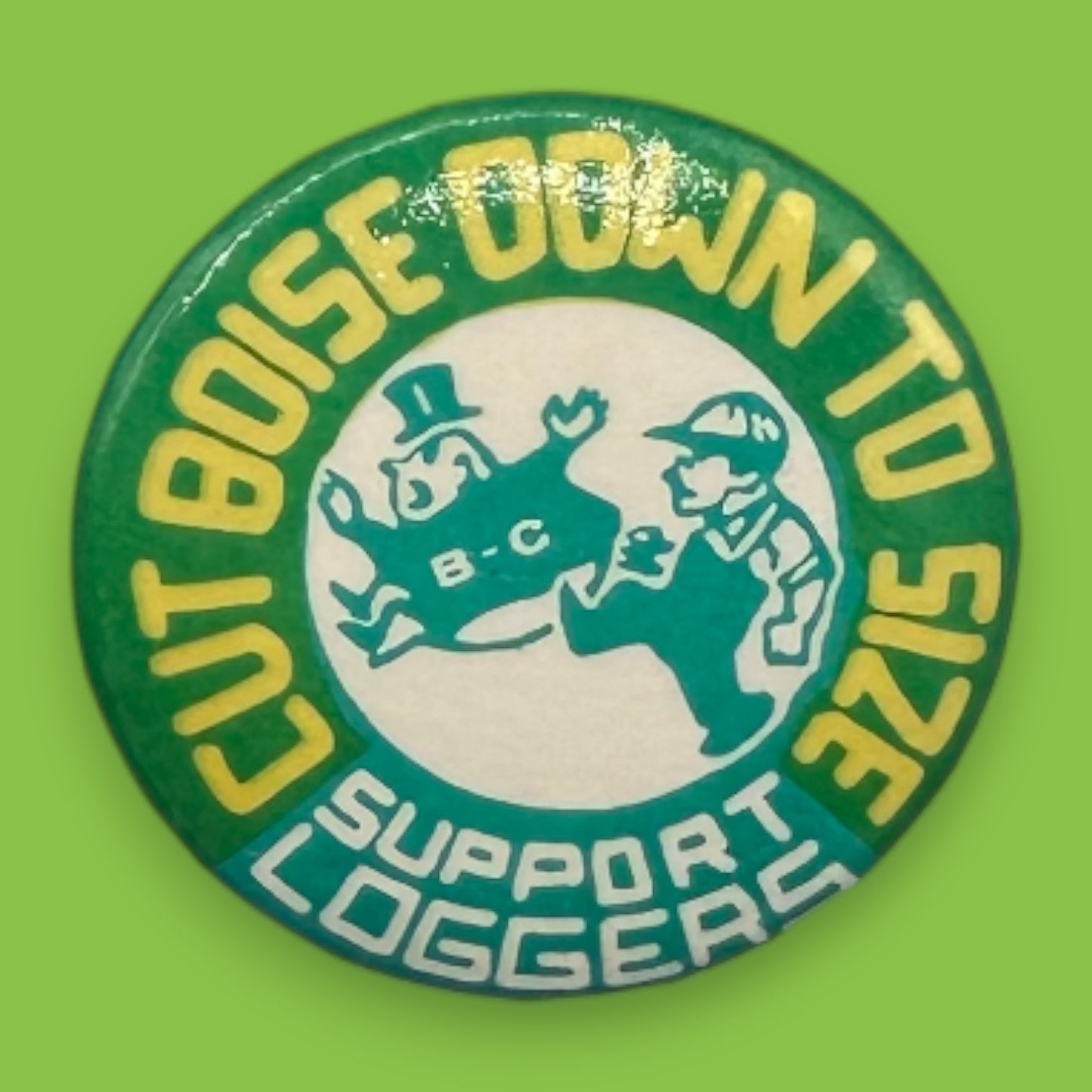 Vintage IWA Canada Logger & Safety Committee Pinback Buttons Set