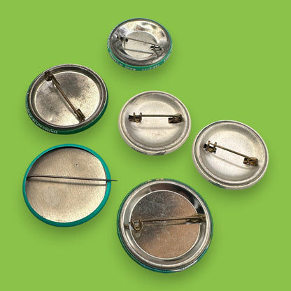 Vintage IWA Canada Logger & Safety Committee Pinback Buttons Set