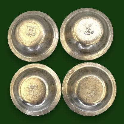 Pewter Votive Candle Holders by Tinn Oslo Set of 4