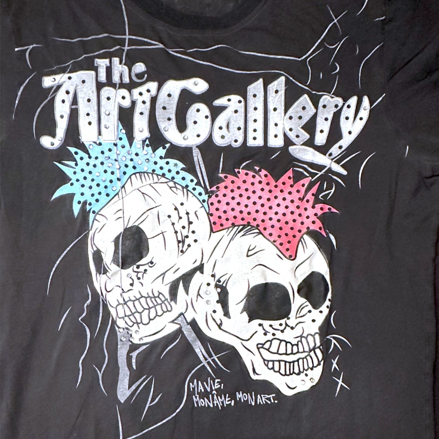 Dom Rebel Montreal Graphic T-Shirt - XL Punk Rock Skulls