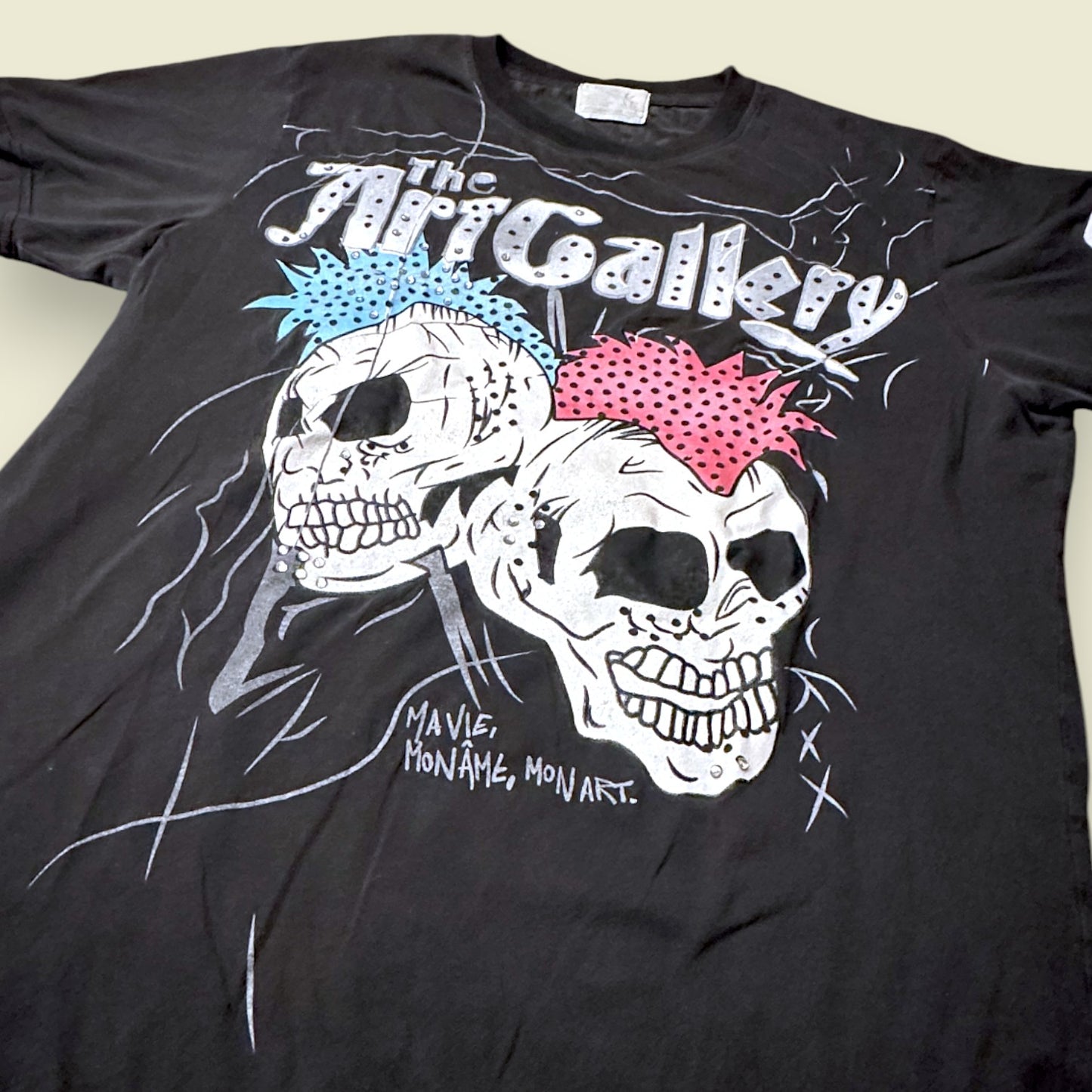 Dom Rebel Montreal Graphic T-Shirt - XL Punk Rock Skulls