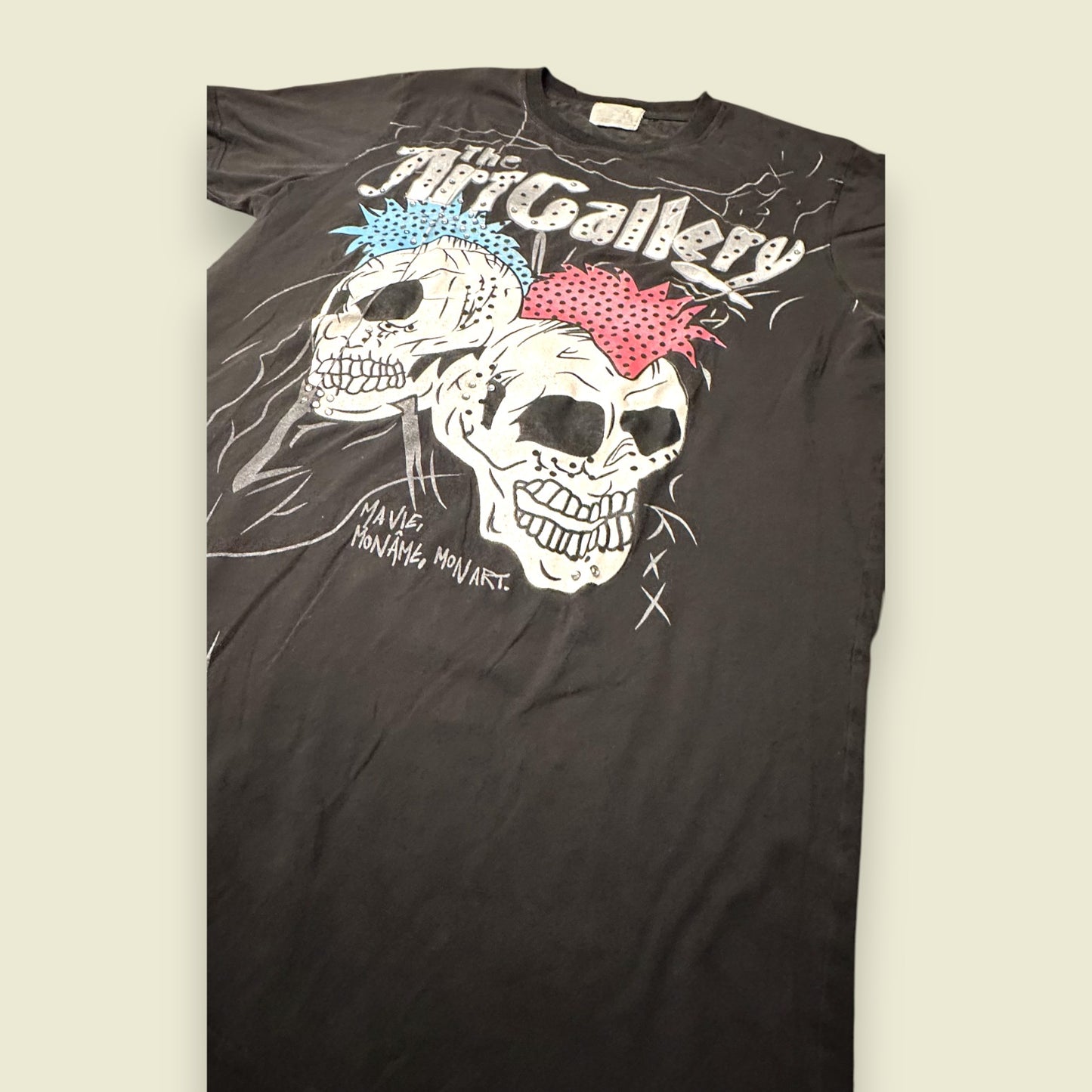 Dom Rebel Montreal Graphic T-Shirt - XL Punk Rock Skulls