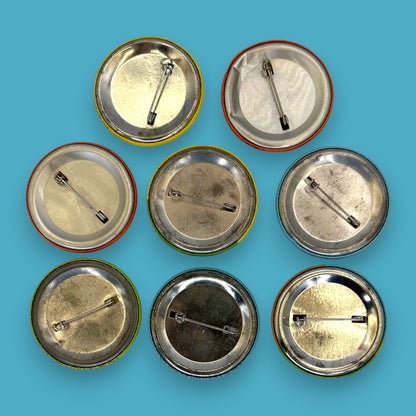 Vintage Smurf Cartoon Pinback Button Set of 8 - Vintage 1980